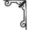 Ekena Millwork Fleur De Lis Wrought Iron Bracket, (Single center brace), Antiqued Warm Sil 1 1/2"W x 7 1/2"D x 10"H BKTM01X07X10SFLAWS - alternate 3